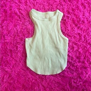Green Ribbed Tank Top